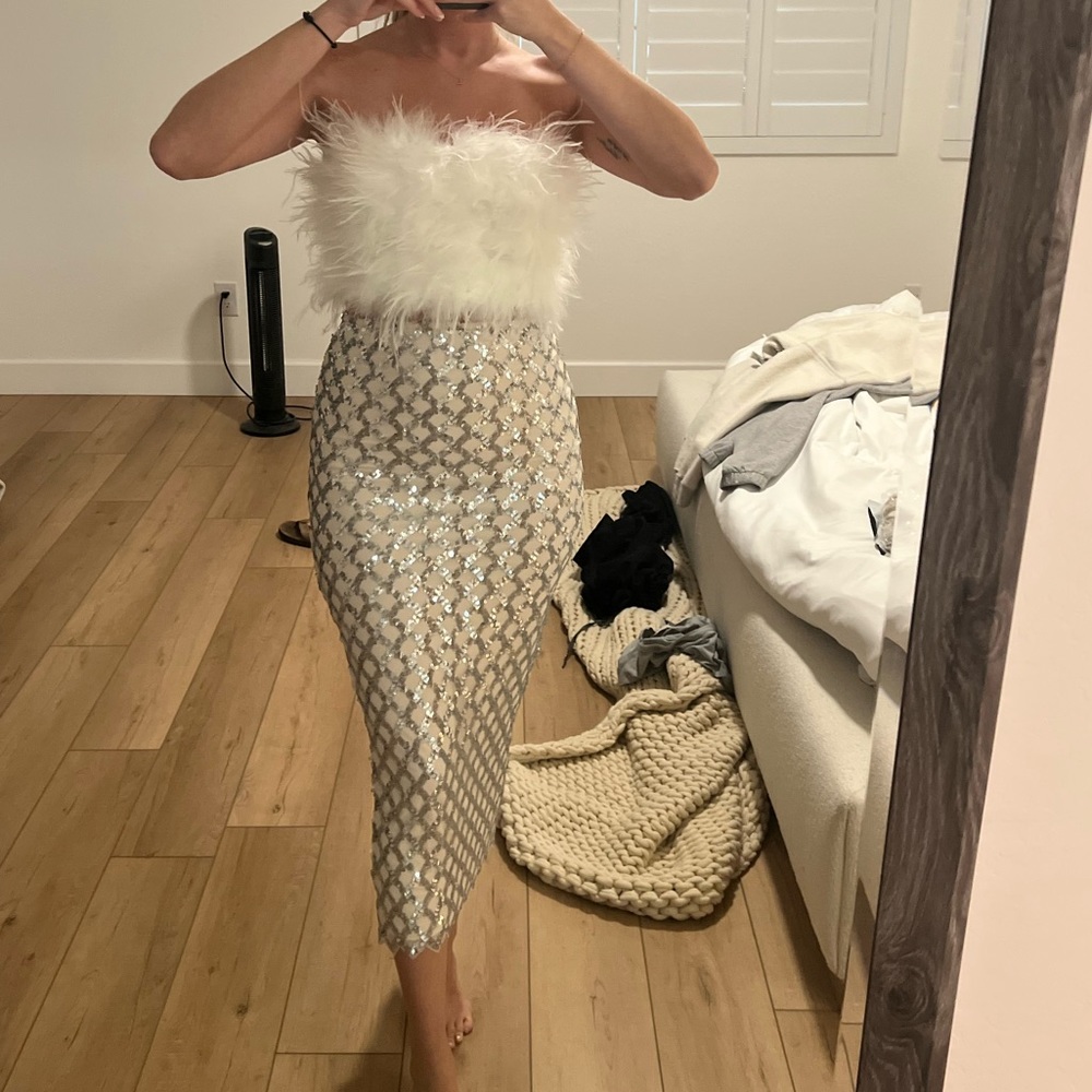 12th tribe sequin maxi skirt